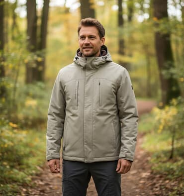 tech fleese: МУЖСКАЯ ТЕПЛАЯ ДЕМИСЕЗОННАЯ КУРТКА НА МОЛНИИ, С КАПЮШОНОМ. НОВАЯ! — 1