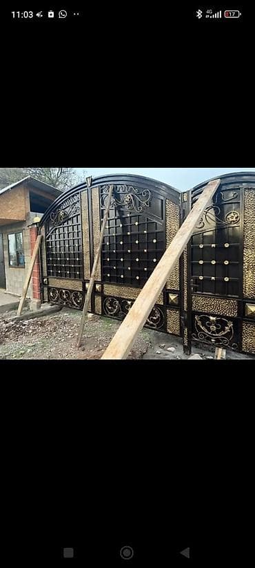 кованые перила: Кованые ворота с калиткой - Материал: сталь с художественной ковкой — 1