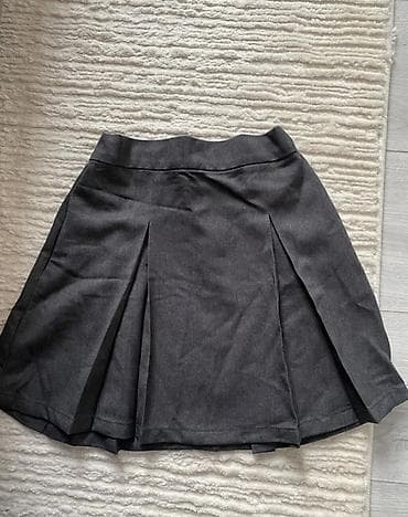 юбка зара: Школьная форма, цвет - Серый, Новый — 2
