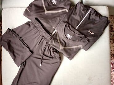 купить спортивный костюм женский недорого от производителя: Мужской спорт костюм, для фитнеса. Цвет черный.Размер L Цена 2500 сом — 4