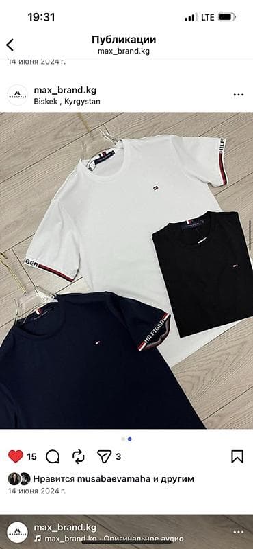 мужская водолазка: Мужская футболка, 3XL, 4XL, Moncler, Новый, цвет - Черный — 2