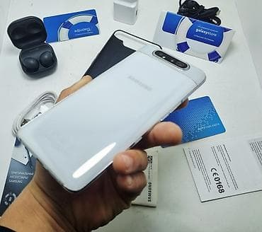 psp 2000: Samsung Galaxy A80, Б/у, 256 ГБ, цвет - Белый, 1 SIM, 2 SIM, eSIM — 2