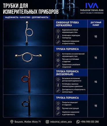 метал бишкек: Трубки для измерительных приборов IVA (Industrial Valves Asia) — 1