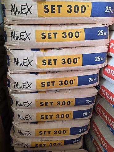 Клей цементный для керамической плитки AlinEX SET 300 - Тип: сухая