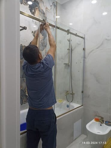 установка стеклянной перегородки в душе цена: На заказ Цельностеклянная перегородка, Для офиса, Бесплатный замер, Бесплатная доставка, Бесплатная установка — 3