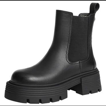 Киреге берилүүчү кийимдер: Ботинки-челси Кожа на массивной тракторной подошве Деми - Цвет — 1