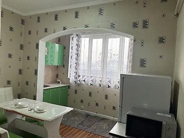 бишкек квартира ночь: 1 комната, Душевая кабина, Постельное белье, Кондиционер — 5