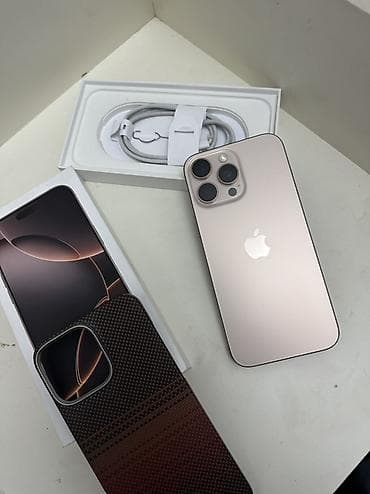 IPhone 16 Pro Max, Новый, 256 ГБ, Desert Titanium, Коробка, 98 %
