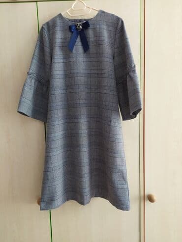 дом вещи: Детское платье, цвет - Серый, Б/у — 3