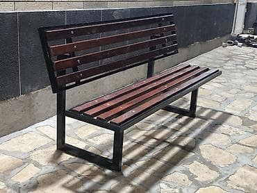 Дрова: Скамейка Металл, Со спинкой, Без крыши — 2
