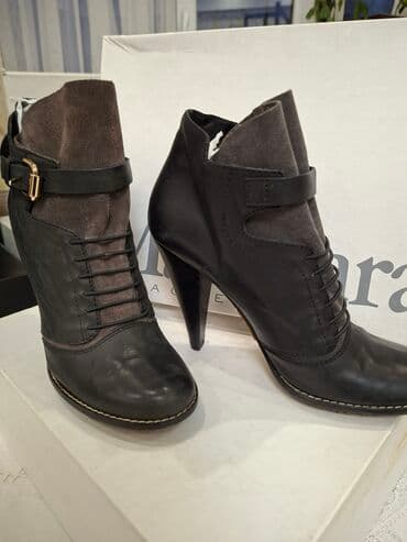 Спецодежда: Женские ботильоны MaxMara. - Материалы: натуральная кожа черного — 2