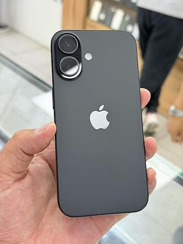 iphone kg: IPhone 16, Б/у, 128 ГБ, Черный, Защитное стекло, Чехол, 92 % — 6
