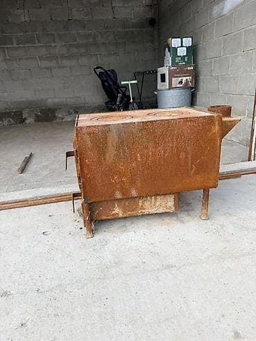 кастра беде: Металлическая буржуйка (печь на твердом топливе) - Материал: сталь — 2