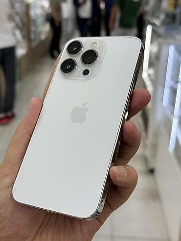 imac mini: IPhone 13 Pro, Б/у, 256 ГБ, Белый, Защитное стекло, Чехол, 77 % — 2