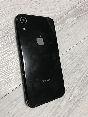 IPhone Xr, Б/у, 64 ГБ, Черный, Зарядное устройство, Кабель, Коробка, 77 %