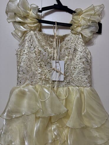 чепчик с ушками тренд: Детское платье, цвет - Бежевый — 6