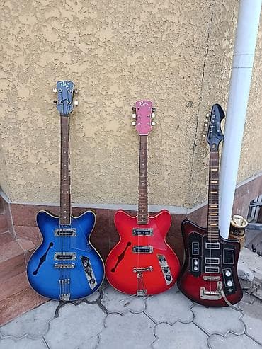 Электрогитары «Рубин» и «Урал» (винтажные, полые/полуакустические) — 2
