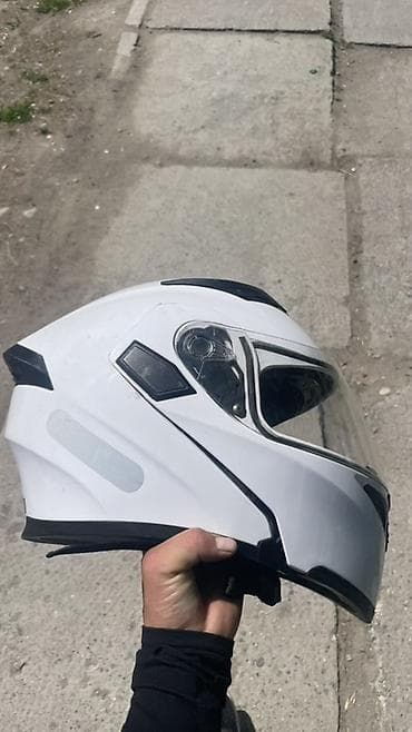 чехол j5: Мотошлем Jiekai JK-902, белый, размер XL - Тип: модульный — 2