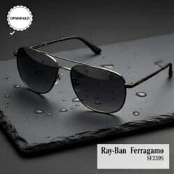 очки для зрения с солнцезащитными насадками: Итальянская классика от Ferragamo в Бишкеке! ☀️ Почти как новые! — 1