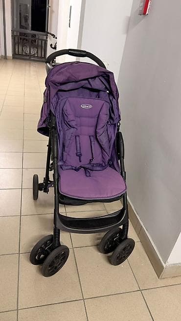 коляски graco: Коляска, Другой бренд, цвет - Фиолетовый, Б/у, Самовывоз — 2