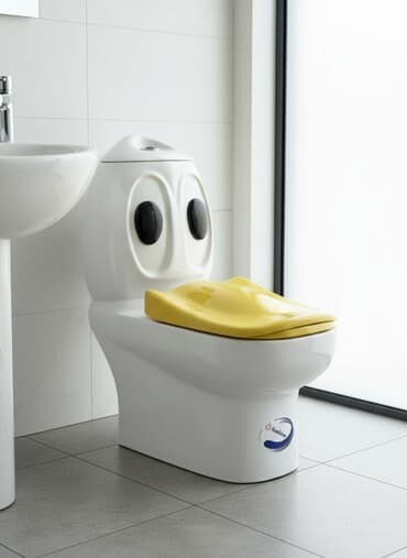 детские унитазы и раковины: Унитаз Полго орнотуу, Жаңы, Материалы: Фарфор — 1