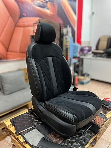 Чехлы Экокожа, С подушкой, цвет - Черный, Hyundai, Новый, Самовывоз