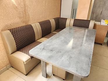 coffee table: Кухонный мягкий уголок, Другой материал, цвет - Серый — 2