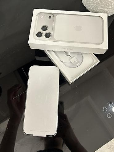 IPhone 17 Pro Max, Новый, 1 ТБ, Серебристый, Коробка, 100 %