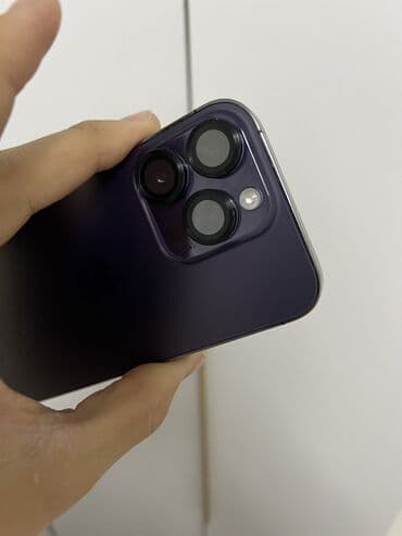 про 14: IPhone 14 Pro, Б/у, 128 ГБ, Deep Purple, Чехол, 80 % — 3