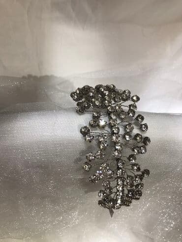 свадебная диадема: Свадебный аксессуар, Свадебная диадема, тиара, Новый, цвет - Серебристый — 11