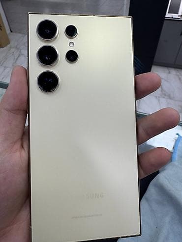 Samsung Galaxy S24 Ultra, Б/у, 512 ГБ, цвет - Желтый, 2 SIM