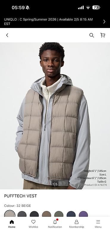 pull beer: Мужская куртка, M, L, XL, Uniqlo, Новый, цвет - Серый, Самовывоз, Платная доставка — 4