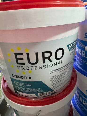 эпоксидный смола: Грунтовка Euro Professional Stenotek в белом ведре с красной крышкой — 2