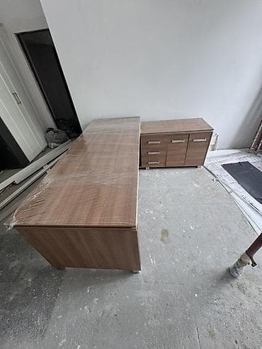 white board: Комплект офисной мебели, Тумба, ДСП, цвет - Коричневый — 1