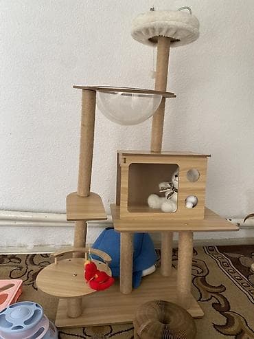 Игровой комплекс для кошек, многоуровневый - Материал: ламинированное