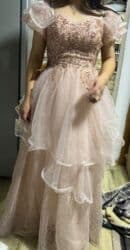 прокат детских национальных костюмов в бишкеке: Вечернее платье, Пышное, Длинная модель, Без рукавов, S — 2