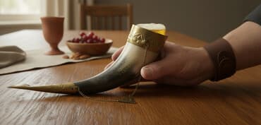 клинок ращекающих демонов: Питьевой рог СССР, латунь и натуральный рог, 25 см Продаю старый — 1