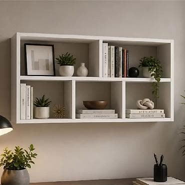office table: Настенная полка/стеллаж с открытыми секциями - Материал: ЛДСП/МДФ — 1