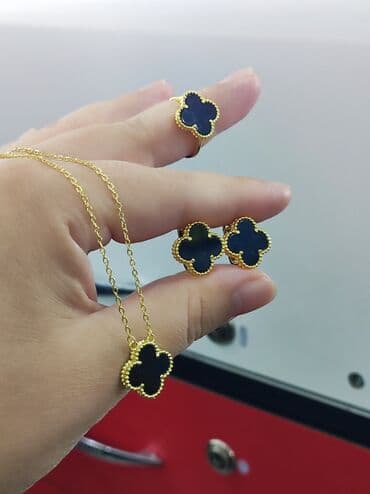 свадебные наборы ручной: Ванклиф Дизайн Италия Серебро с напылением жёлтое золото 925 пробы — 3