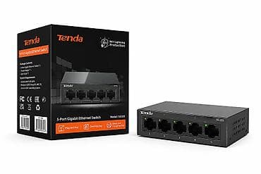 ethernet: 📡 HUB Switch Tenda SG105 5-Port Gigabit 10/100/1000M Tenda SG105 — — 1