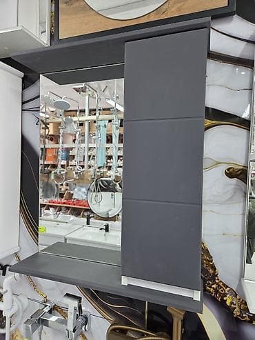 Шкаф для ванной, С зеркалом, Другой материал