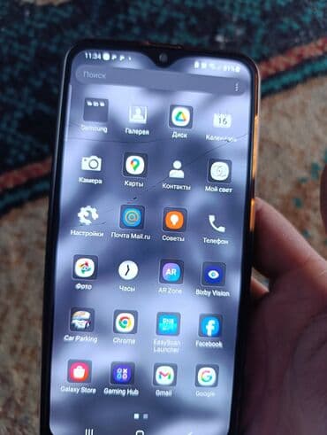 телефон в расрочку: Samsung Galaxy A50, Колдонулган, 64 ГБ, түсү - Ток сары, 1 SIM, eSIM, 2 SIM — 1