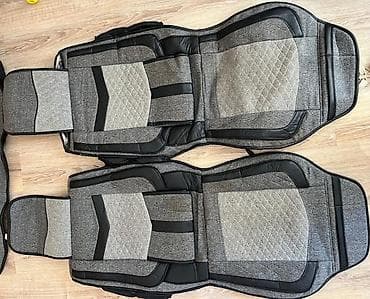 bmw x7: Чехлы Тканевые, цвет - Серый, Nissan, Б/у, Самовывоз — 1