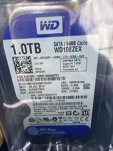 intel core i7 2600: Накопитель, Новый, Western Digital (WD), HDD, 1 ТБ, 3.5", Для ПК — 1