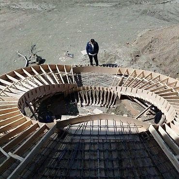 Бетонная лестница Для дома, Форма лестницы: Винтовая