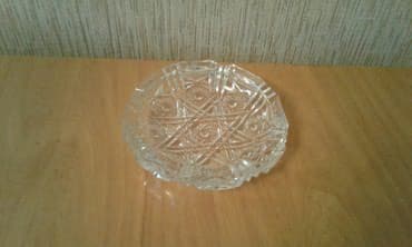 магнитная тряпка для мытья окон: Чешский хрусталь. Пепельница. Отличное качество. Отличный подарок — 1