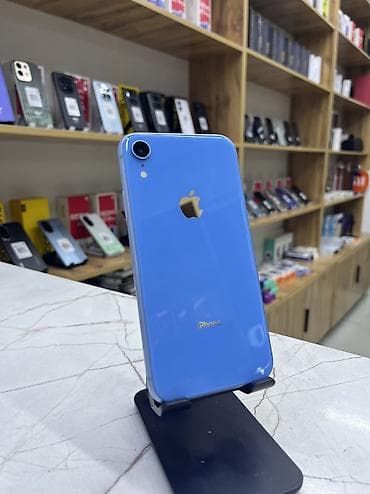 ipnone xr: IPhone Xr, Новый, 128 ГБ, Синий, Зарядное устройство, Защитное стекло, Чехол, 75 % — 1