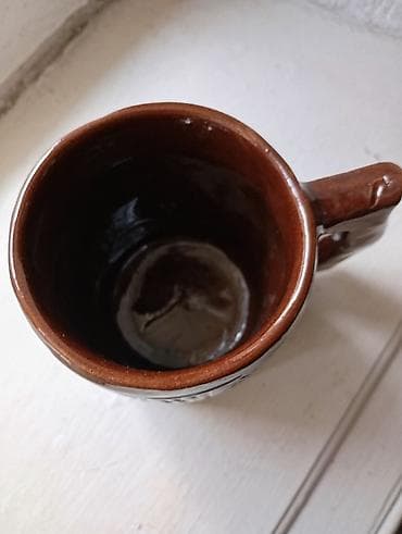 Посуда: Керамическая кружка-пивной бокал - Материал: обожжённая керамика с — 2