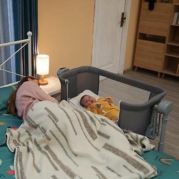 прикроватная люлька: Детская прикроватная колыбель-люлька Coolbaby/ПумоВox (серый цвет) с — 2