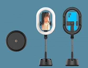 touch pen: Смарт-держатель для телефона с кольцевой подсветкой и автотрекингом — 3